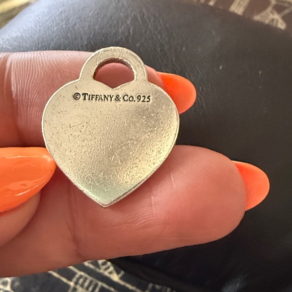 Tiffany & Co. Silver Heart Charm Pendant Vintage “Return to Tiffany Heart” 925 - Picture 3 of 10